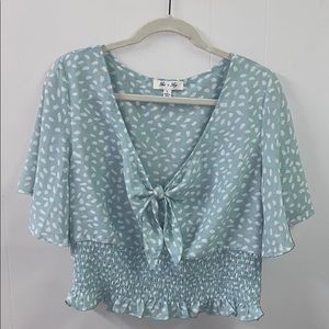Boutique Blue/White Pattern Shirt